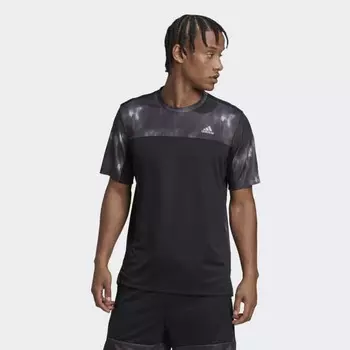 Мужская футболка adidas AEROREADY Workout Chalk Print Training Tee (Черная)