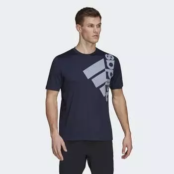 Мужская футболка adidas Big Badge of Sport Training Tee (Синяя)