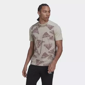 Мужская футболка adidas Essentials BrandLove Logo Tee (Бежевая)
