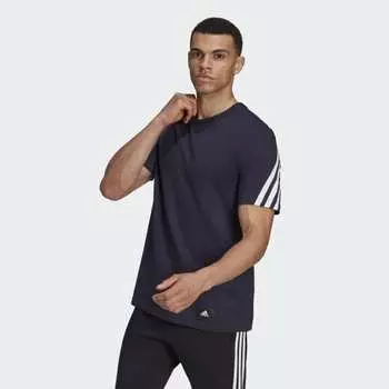 Мужская футболка adidas Sportswear Future Icons 3-Stripes Tee (Синяя)