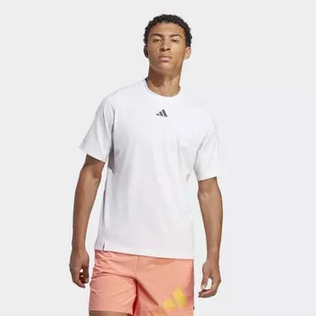 Мужская футболка adidas Train Icons 3 Bar Logo Training Tee (Белая)