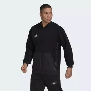 Мужская куртка adidas Essentials Holiday Pack Sherpa Bomber Jacket (Черная)