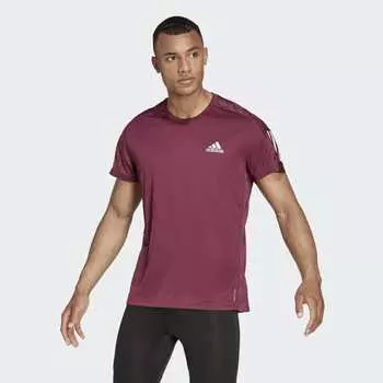 Мужская одежда для бега adidas Own the Run Tee (бургундий)