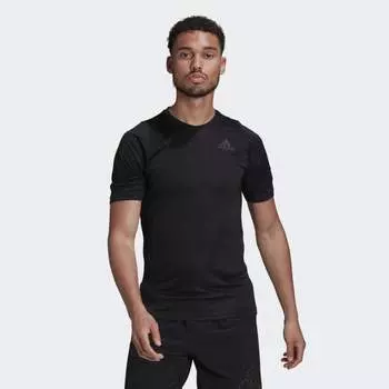 Мужская одежда для бега adidas Run Icons Running Tee (Черная)