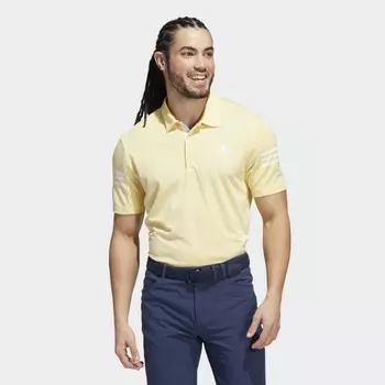 Мужская рубашка adidas 3-Stripes Polo Shirt (Желтая)