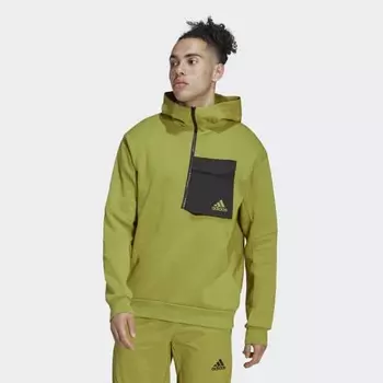 Мужская толстовка adidas Designed for Gameday Hoodie (Зеленая)