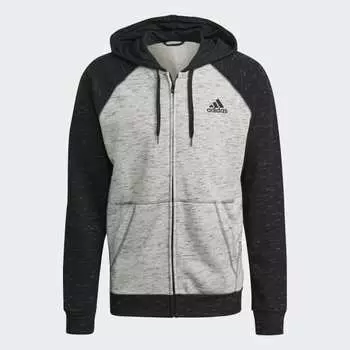 Мужская толстовка adidas Essentials MГ©lange Small Logo Hoodie (Серая)