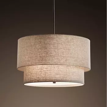 Подвесной светильник (люстра) Rh Two-Tier Round Shade Linen ImperiumLoft 40,1556 (75148-22)