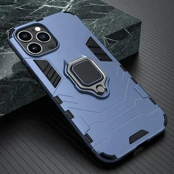 Бронированный чехол для Iphone 15 Pro Max 14 Max 11 12 13 Pro Xs Xs Max Plus, автомобильная подставка с магнитным кольцом, силиконовый противоударный чехол для задней панели телефона iPhone x