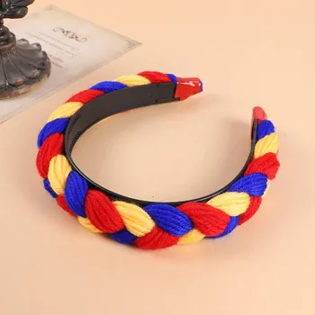 Tibetan headgear Tibetan wool headband women s retro hair press braids hairpin Xizang dance performance hair accessories