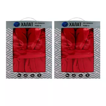 Халат Save&amp;Soft без капюшона бордо р.м fb001 2шт