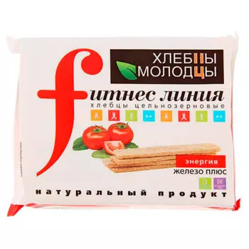 Хлебцы Молодцы 100г Fitness железо плюс