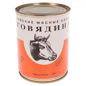Говядина тушеная гипар 338 г в/с гост ж/б