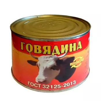 Говядина тушеная просто мясо 525 г гост в/с ж/б