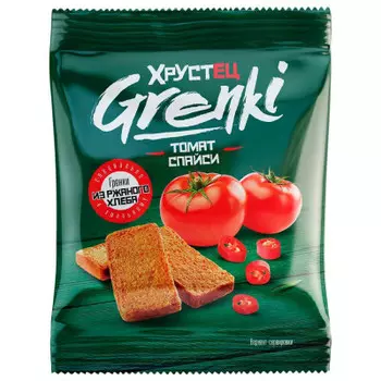 Гренки Хрустец 80г томат спайси