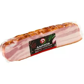 Грудинка к/в крылатская 370г в/у мясной продукт дымов