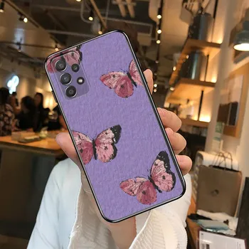 Красивый чехол для телефона с узором бабочки для Samsung Galaxy A70 A50 A51 A71 A52 A40 A30 A31 A90 A20E 5G a20s Black Shell Art Galaxy A51
