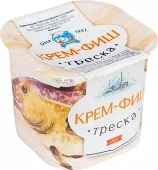 Паста Крем-Фиш Треска 150г - Vprok.ru Перекрёсток
