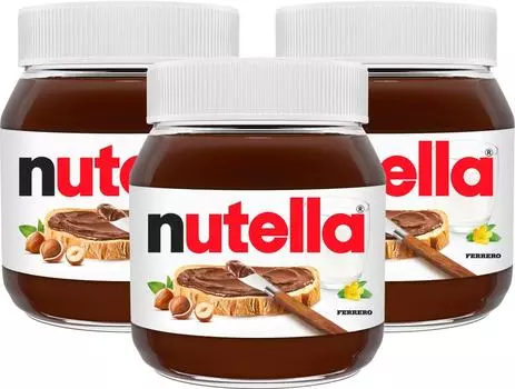 Паста Nutella ореховая с добавлением какао 350г (упаковка 3 шт.)