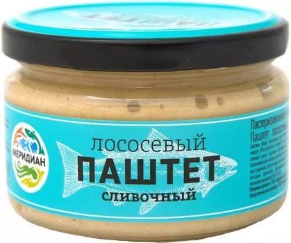 Паштет Меридиан лососевый сливочный 200гс доставкой!