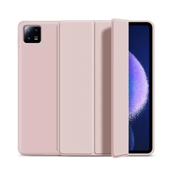 Чехол Smat для Xiaomi Pad 6 2023, 11 дюймов, тройной складной магнитный чехол из искусственной кожи для Xiaomi Mi Pad 6 MiPad 6 Pro 2023 Xiaomi Pad 6 темно-синий