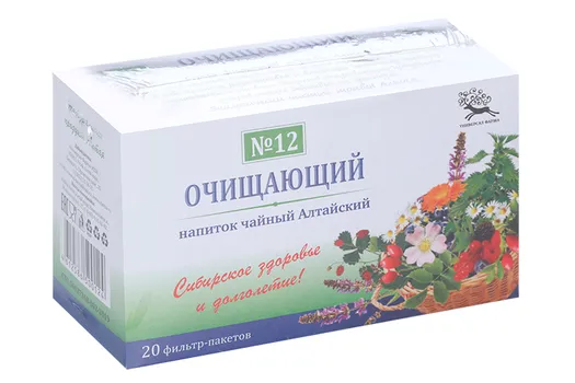 Чайный напиток Алтайский №12 Очищающий 1,5 г, 20 шт, фильтр-пакет
