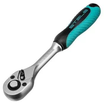 Ключ-трещотка Stels 14041 1/4", 72 зуба, с быстрым сбросом СrV