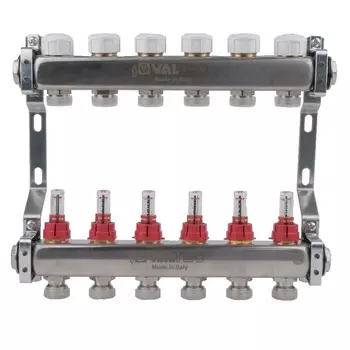 Коллекторная группа Valtec VTc.584.EMNX.0606, 1", 6 x 3/4", евроконус