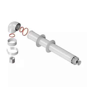 Комплект дымохода Rommer RCA-6010-210900 СТАНДАРТ 60/100 - 900мм хомут в комплекте + втулка D60 L-50