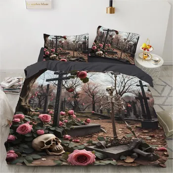Crow Colorful Double Queen King Twin Full Size Постельное белье Комплекты постельного белья с героями мультфильмов Пододеяльники Комплект постельного белья для девочек Белое постельное белье EU Single 135x200cm