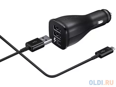 Автомобильное зарядное устройство Samsung EP-LN920BBEGRU 2А 2 х USB черный