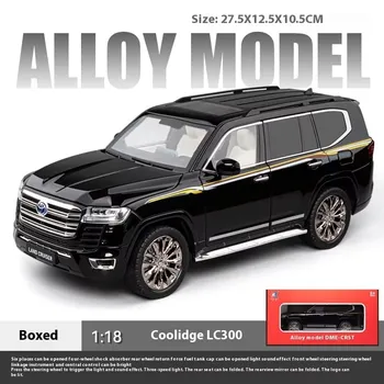 Новый 1:18-масштабная модель легкосплавного автомобиля Toyota Land Cruiser LC300 с настоящим звуком и подсветкой, детская игрушка в подарок мальчику, внедорожная коллекционная модель премиум-класса для любителей автомобилей Beats Solo белый