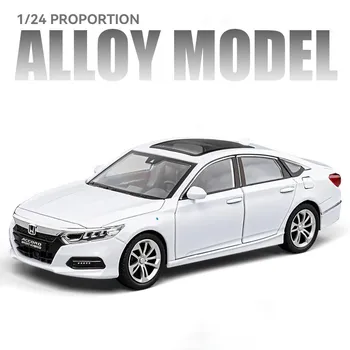 2024 Новинка 1:24 Honda Accord литая игрушечная модель автомобиля со звуком и светом детская игрушка коллекционная вещь подарок на день рождения красный
