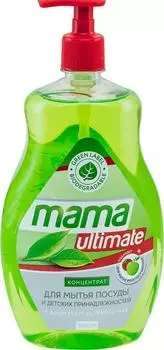 Средство для мытья посуды и детских принадлежностей Mama Ultimate с ароматом зеленого чая 1л