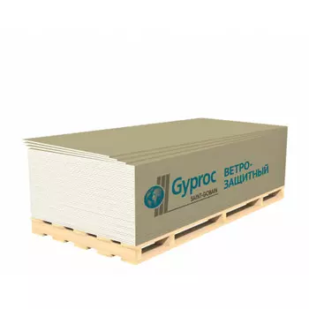 Гипсокартон Vetonit (Gyproc) 3000х1200х9,5 мм ветрозащитный