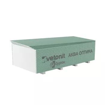 Гипсокартон Vetonit (Gyproc) Аква Оптима 2000х1200х12,5 мм влагостойкий
