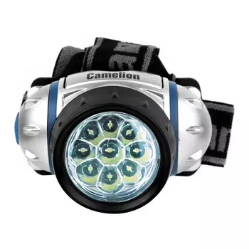 Фонарь налобный Camelion светодиодный 9 LED на батарейках AAA пластик 4 режима (LED5317-9Mx)