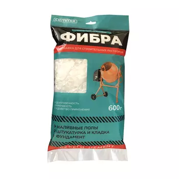 Фиброволокно армирующее для бетона полипропиленовое CemMix CemFibra 600 г