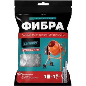 Фиброволокно армирующее для бетона полипропиленовое CemMix CemFibra 150 г