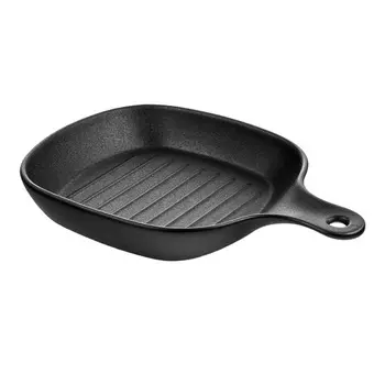 Форма для запекания Walmer Iron-Black керамическая 23х16х3,5 см с ручкой
