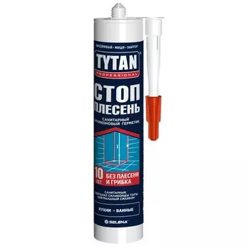 Герметик силиконовый санитарный Tytan Professional Стоп плесень прозрачный 280 мл