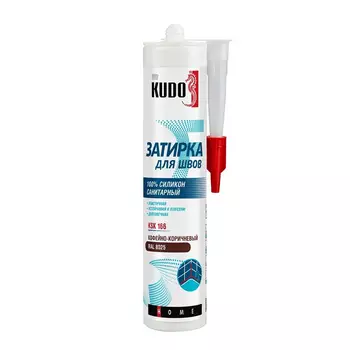 Герметик силиконовый затирка Kudo Home кофейно-коричневый RAL 8025 280 мл