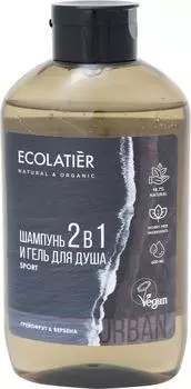 Гель для душа и шампунь Ecolatier 2в1 Грейпфрут и Вербена 600мл