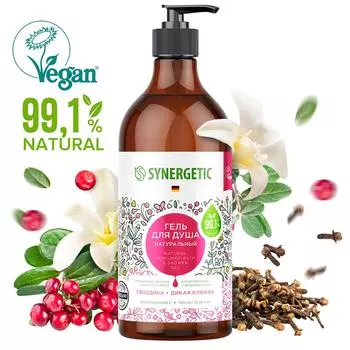 Гель для душа Synergetic Гвоздика и дикая клюква 750мл