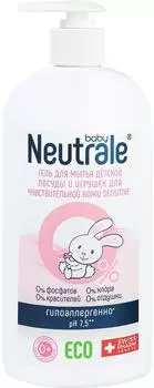 Гель для мытья детской посуды и игрушек Neutrale Baby Sensitive для чувствительной кожи 400мл