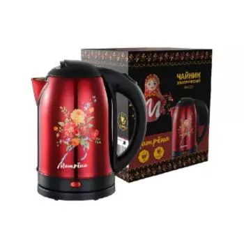 Чайник Матрена MA-005 красный хохлома