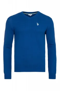 Королевский свитер с v-образным вырезом U.S. Polo Assn, голубой