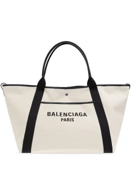 Сумка-шоппер Balenciaga с логотипом, белый