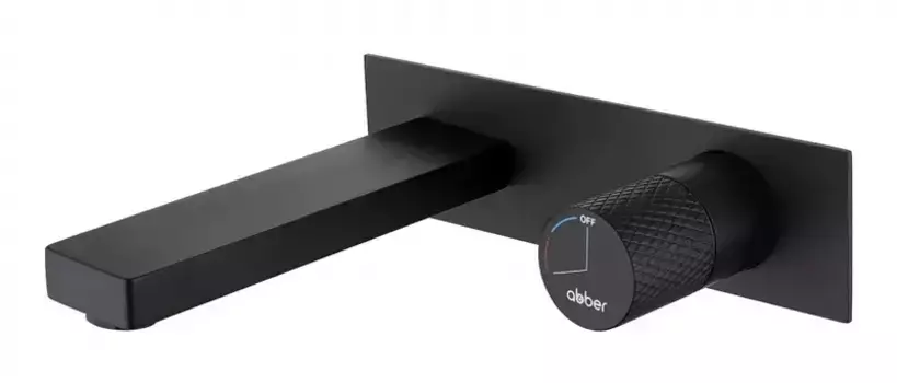 Смеситель для раковины «Abber» Rund AF8712B чёрный матовый