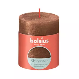 BOLSIUS Свеча рустик Shimmer медь 260
